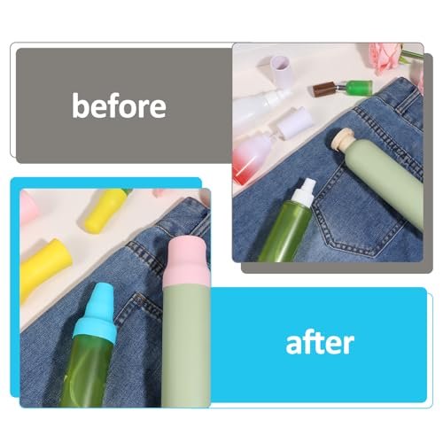 Silicone Bottle Covers for Travel - 9 Pack Leak Proof Elastic Sleeves for Toiletries, Shampoo, Cosmetics (Multiple Sizes) - görsel 12