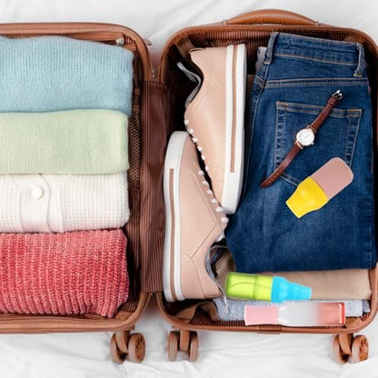 Silicone Bottle Covers for Travel - 9 Pack Leak Proof Elastic Sleeves for Toiletries, Shampoo, Cosmetics (Multiple Sizes)