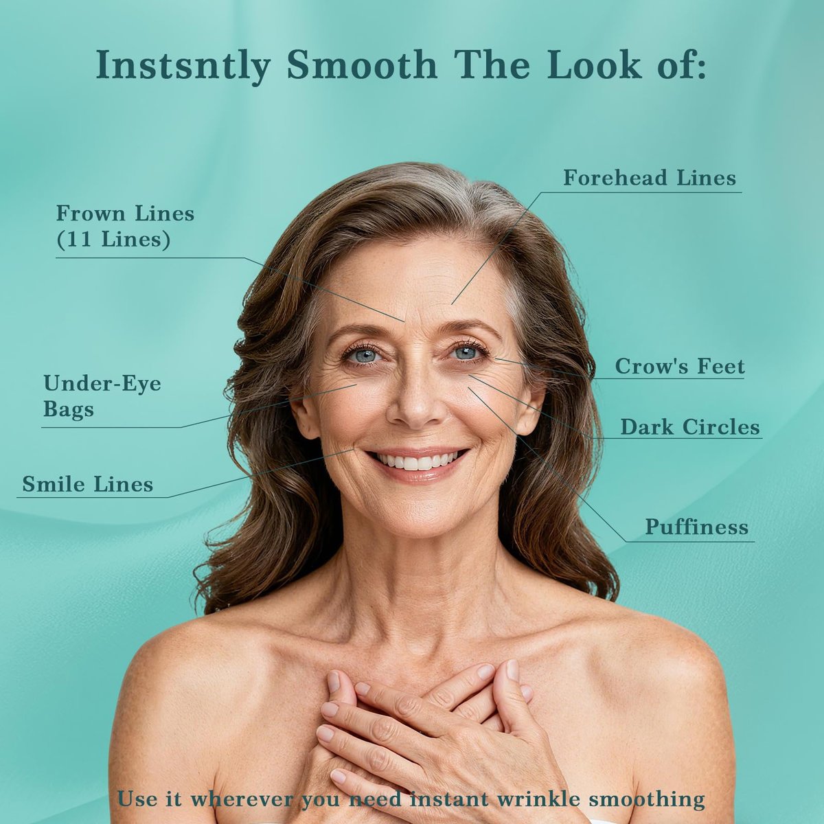 Instant Under Eye Lift Serum - Eye Tightener Cream for Bags, Wrinkles, Dark Circles & Fine Lines - Anti-Aging Wrinkle Remover, 0.5 FL OZ Avelisse