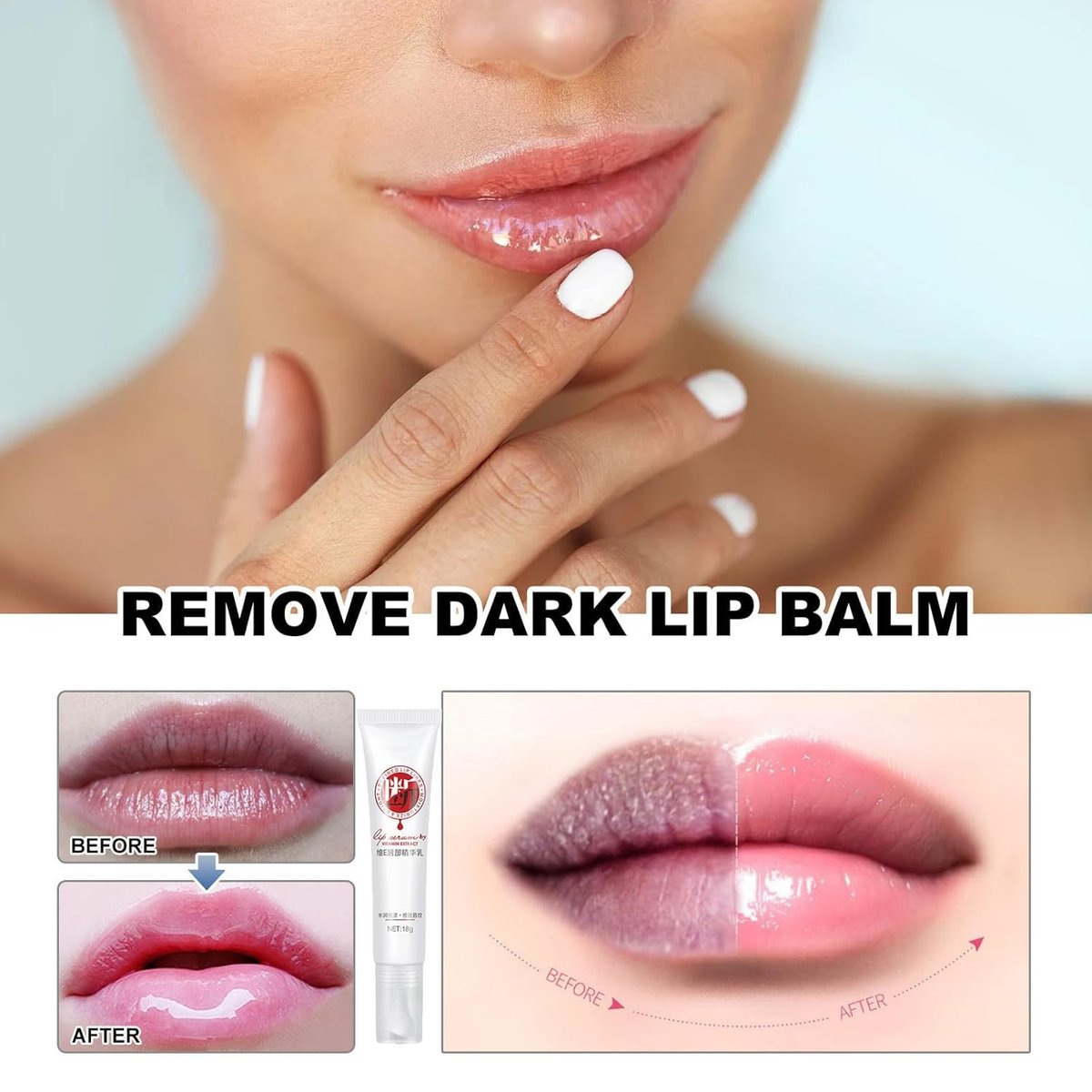 Lip Lightening Serum for Dark Lips - Brightening Treatment with Vitamin C, Jojoba Oil & Licorice for Smokers, Dry or Uneven Lips - Restore Natural Moisture & Color Avelisse