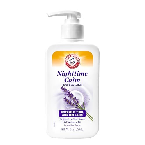Arm & Hammer Nighttime Calm Foot & Leg Lotion with Magnesium - Lavender Scented 8 oz - Hydrating & Moisturizing with Shea Butter & Provitamin B5 - görsel 2