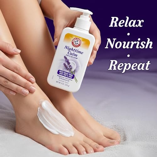 Arm & Hammer Nighttime Calm Foot & Leg Lotion with Magnesium - Lavender Scented 8 oz - Hydrating & Moisturizing with Shea Butter & Provitamin B5 - görsel 8