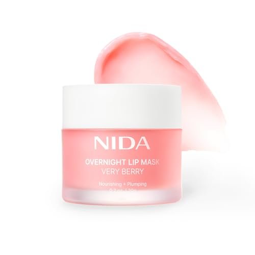 NIDA Overnight Lip Mask - Very Berry | Intense Hydration & Plumping Sleeping Mask for Dry, Chapped Lips (0.7 oz., 20g) Avelisse