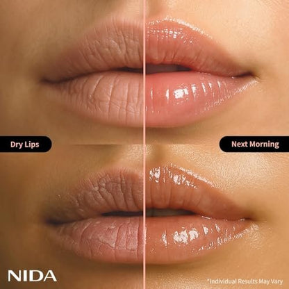 NIDA Overnight Lip Mask - Very Berry | Intense Hydration & Plumping Sleeping Mask for Dry, Chapped Lips (0.7 oz., 20g) Avelisse