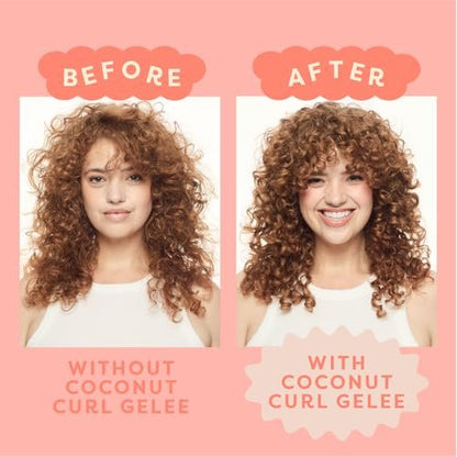 Dippity-Do Girls With Curls Ultra-Hydrating Flexi-Firm Hold Coconut Curl Gelee Duo – 2-Pack Coconut Scented Hair Gel for Hydration & Frizz Control (Coily, Wavy, Curly Hair) Avelisse