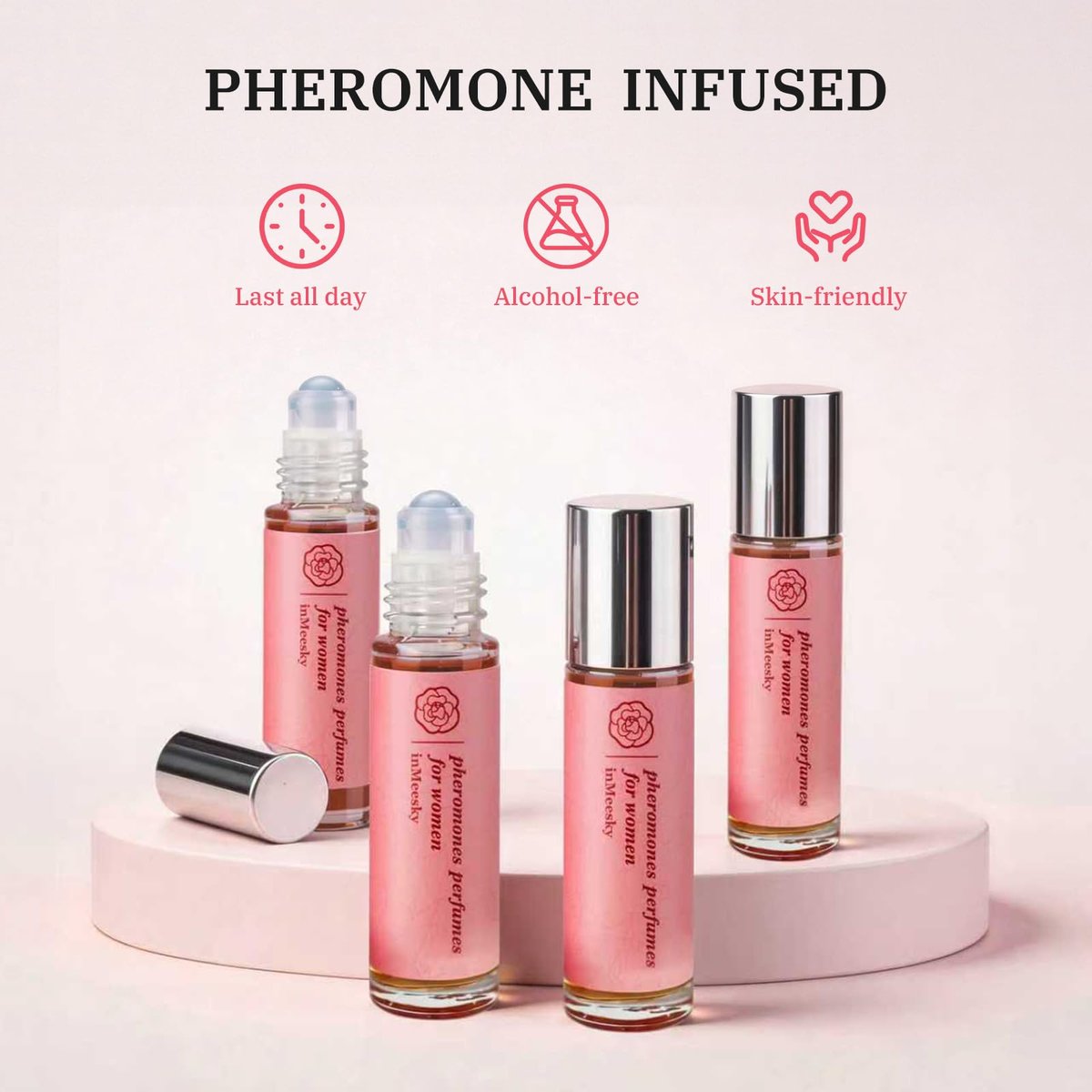 inMeesky Pheromone Perfume for Women - Long-Lasting Vanilla Roll-On Essential Oil, Alluring Fragrance for a Memorable Presence, 0.34 fl oz (10ml) - görsel 8