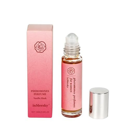 inMeesky Pheromone Perfume for Women - Long-Lasting Vanilla Roll-On Essential Oil, Alluring Fragrance for a Memorable Presence, 0.34 fl oz (10ml)