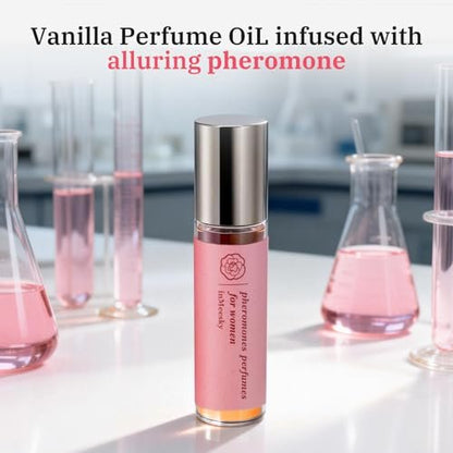 inMeesky Pheromone Perfume for Women - Long-Lasting Vanilla Roll-On Essential Oil, Alluring Fragrance for a Memorable Presence, 0.34 fl oz (10ml)