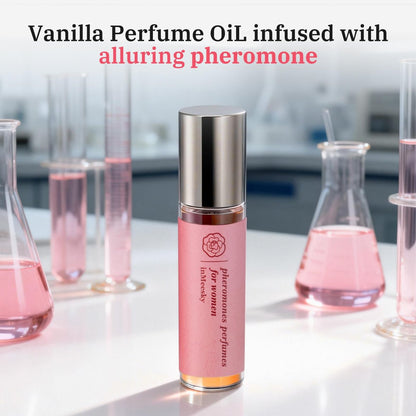 inMeesky Pheromone Perfume for Women - Long-Lasting Vanilla Roll-On Essential Oil, Alluring Fragrance for a Memorable Presence, 0.34 fl oz (10ml)