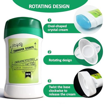 Yugui Tattoo Stencil Transfer Gel – 1.8oz Safe & Long-Lasting Tattoo Stencil Solution for Body Art