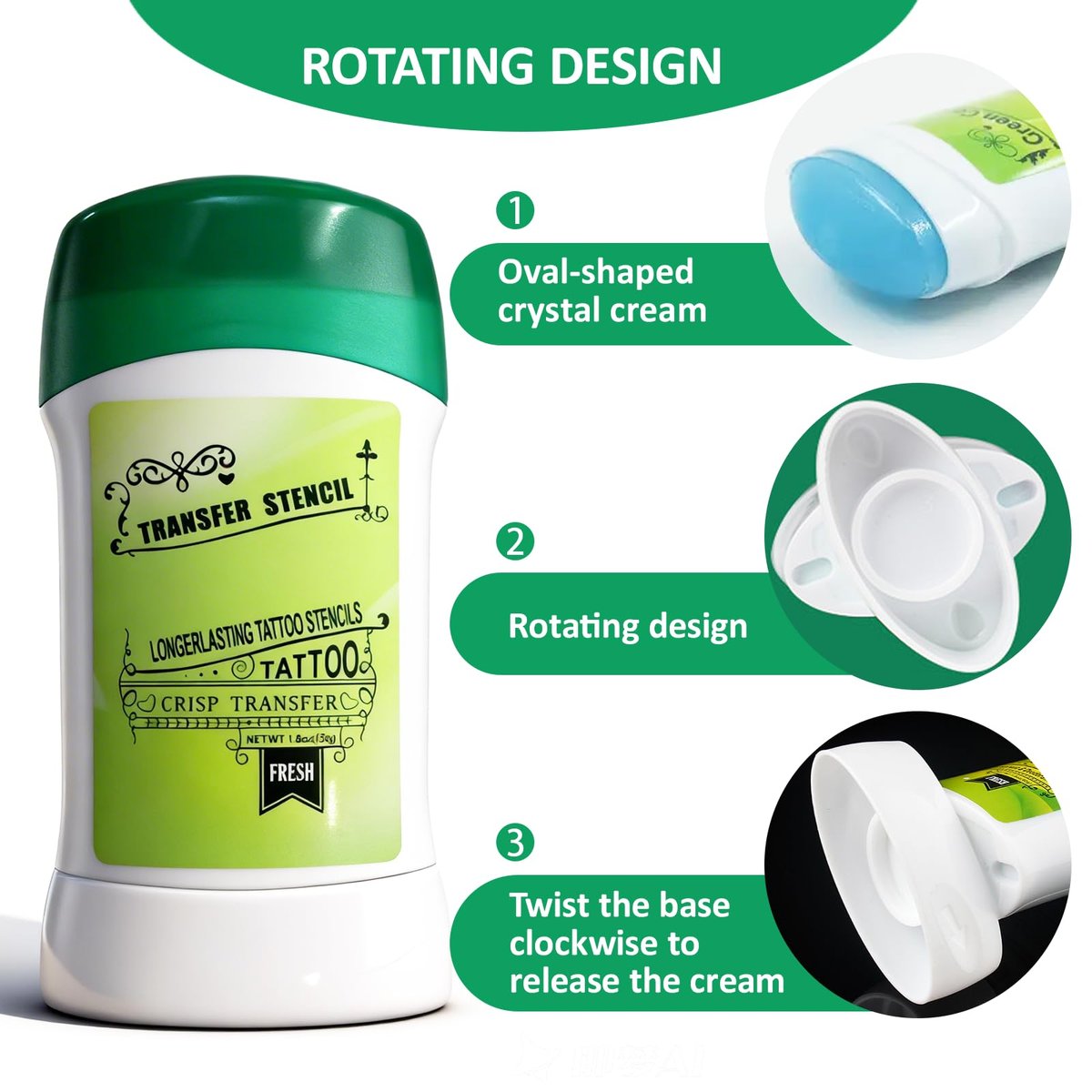 Yugui Tattoo Stencil Transfer Gel – 1.8oz Safe & Long-Lasting Tattoo Stencil Solution for Body Art - görsel 3