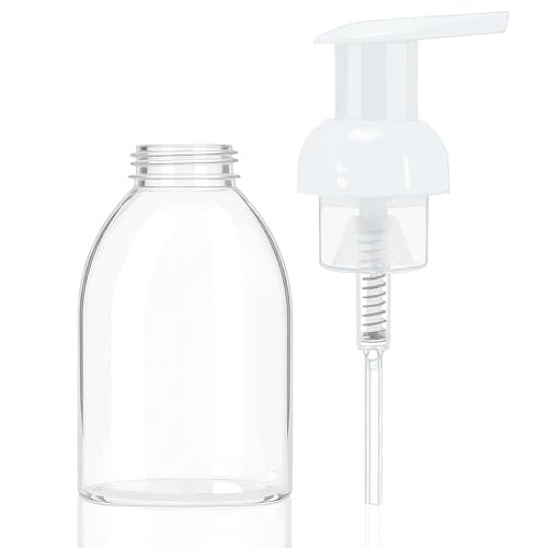 3 Pack 8oz Foaming Soap Dispenser BPA Free Clear Plastic Refillable Pump Bottle for Liquid Shampoo and Hand Soap - görsel 4