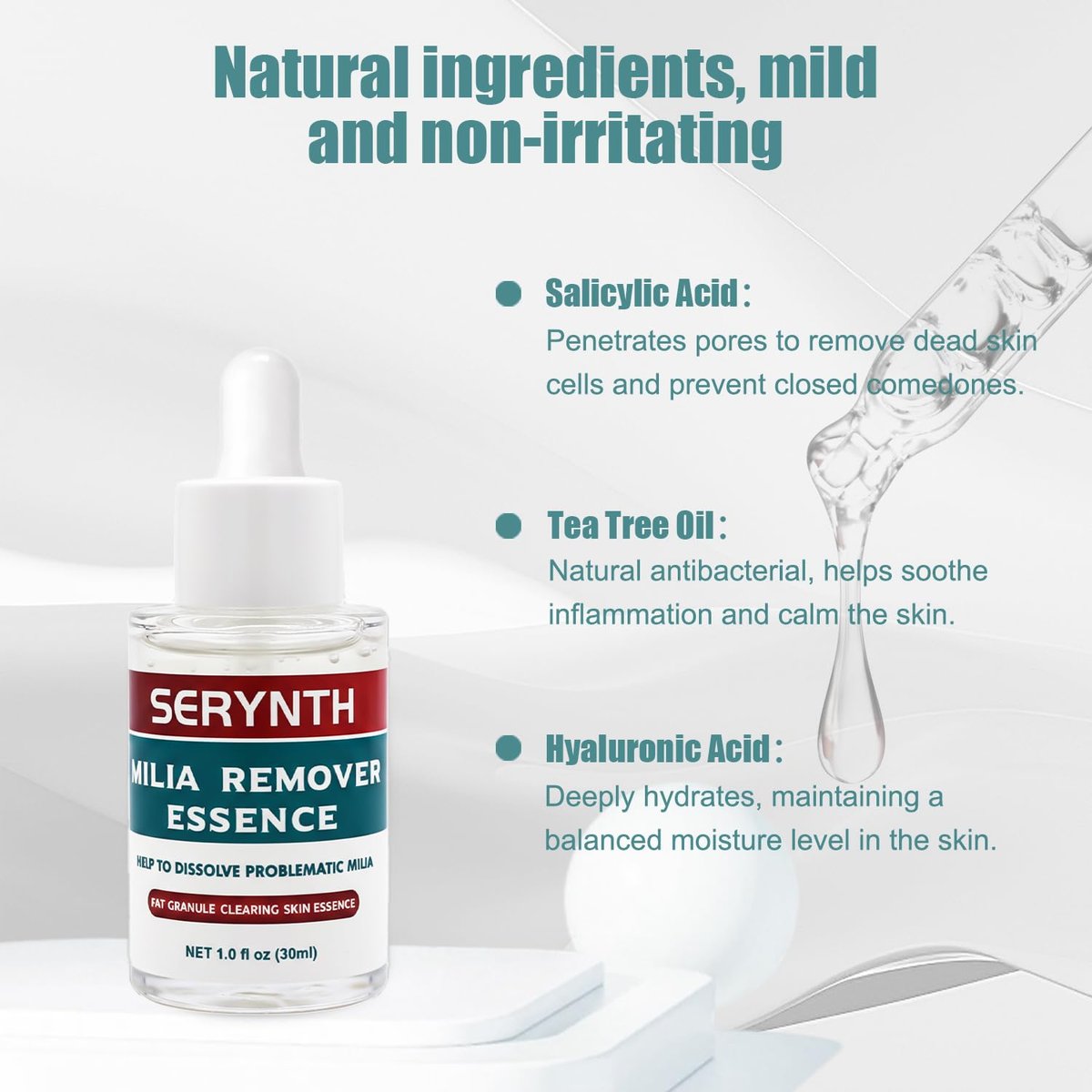SERYNTH Milia Remover Serum with Salicylic Acid for Eyes and Face | 1 Fl Oz Avelisse