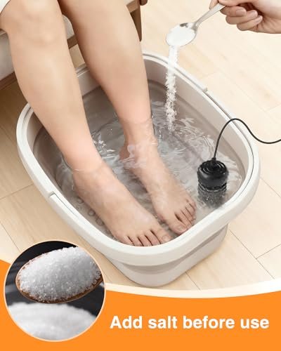 Olixie Ionic Foot Bath Detox Machine - Professional Foot Spa with 2 Arrays, 80 Disposable Liners, Detox Sea Salt & Folding Bucket Avelisse