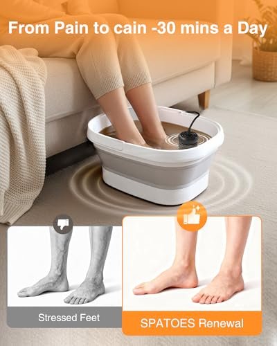 Olixie Ionic Foot Bath Detox Machine - Professional Foot Spa with 2 Arrays, 80 Disposable Liners, Detox Sea Salt & Folding Bucket Avelisse