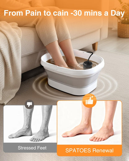 Olixie Ionic Foot Bath Detox Machine - Professional Foot Spa with 2 Arrays, 80 Disposable Liners, Detox Sea Salt & Folding Bucket Avelisse