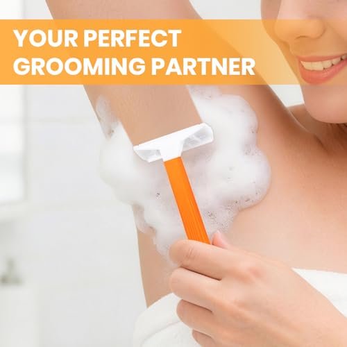Comfycheer 32 Count Disposable Razors for Men, Single Blade Razors, Bulk Stainless Steel Shavers with Protective Head for Shaving Sensitive Skin - görsel 8