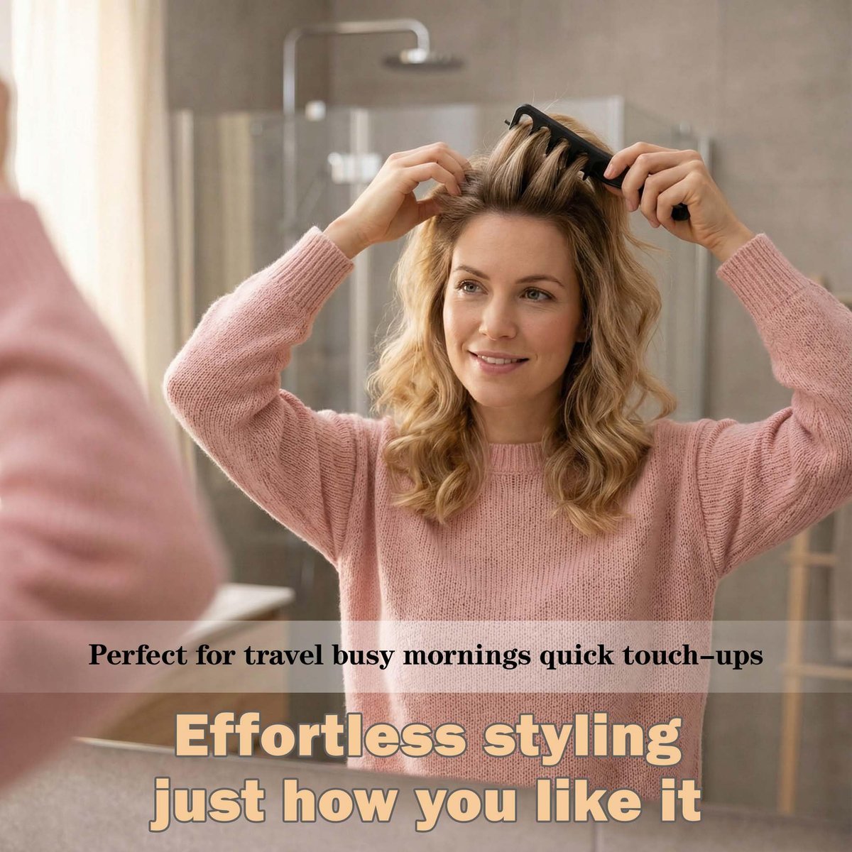 Nowavibe Magic Comb for Men – Wide-Tooth Volumising Styling Tool with Root Lift & Texture Control for Fringes, Curls & All Hair Types – Dry/Wet Use for Travel & Home Grooming (2-Pack) Avelisse