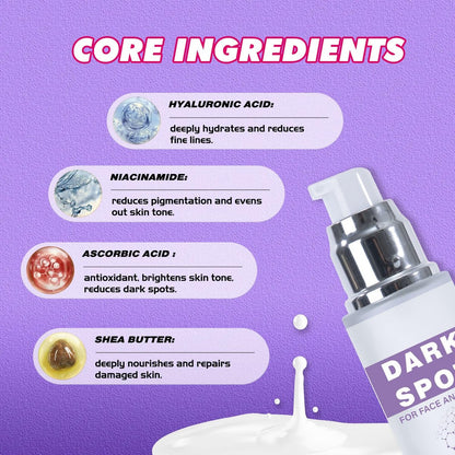 Dark Spot Remover for Face and Body - Dark Spot Corrector Serum for Face - Sun Spots, Age Spots, Freckles & Melasma Remover - Brown Spot Corrector Evens Skin Tone Skin Care for All Skin Type 1.7 Fl Oz Avelisse