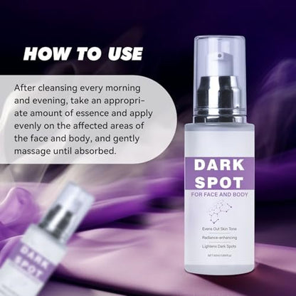 Dark Spot Remover for Face and Body - Dark Spot Corrector Serum for Face - Sun Spots, Age Spots, Freckles & Melasma Remover - Brown Spot Corrector Evens Skin Tone Skin Care for All Skin Type 1.7 Fl Oz Avelisse