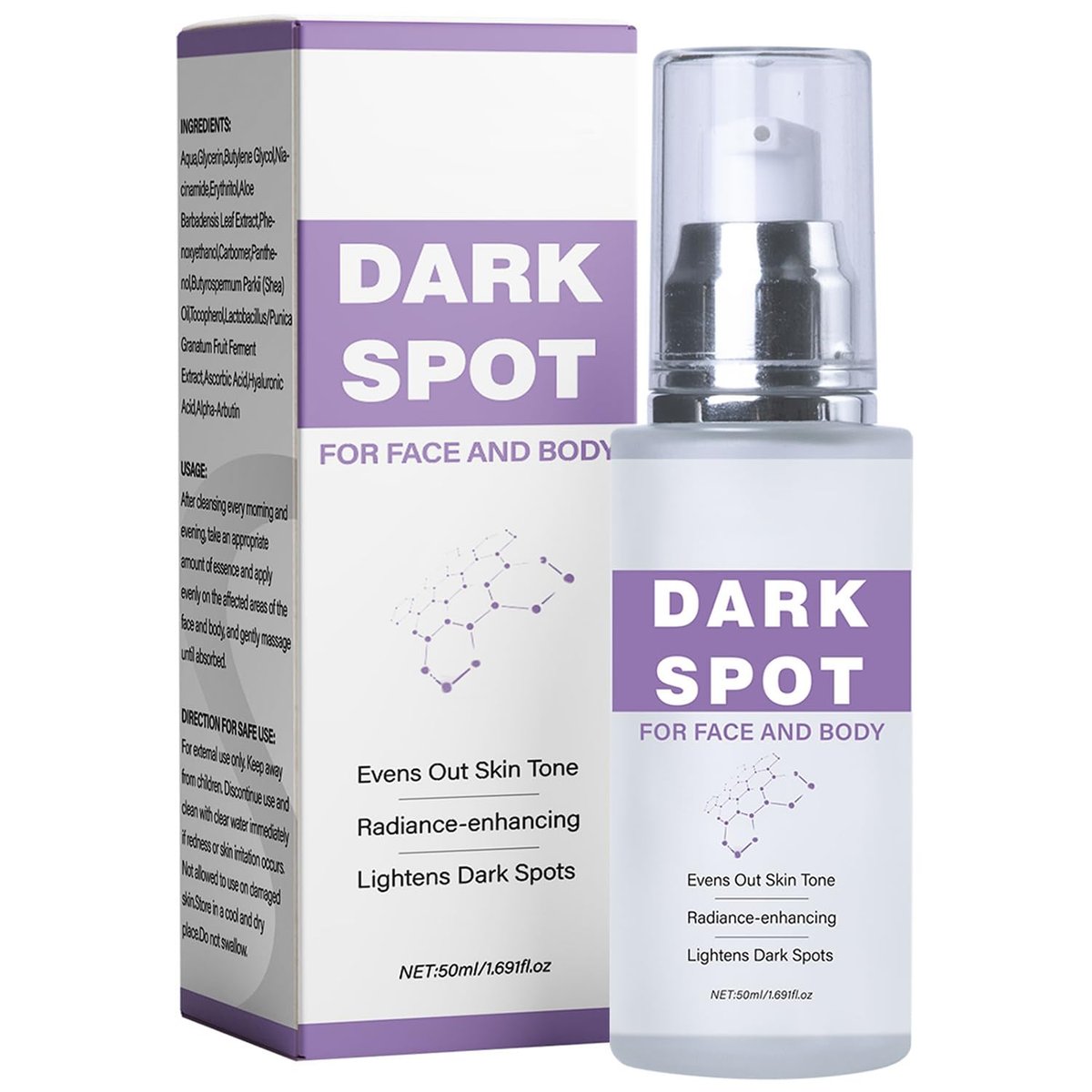 Dark Spot Remover for Face and Body - Dark Spot Corrector Serum for Face - Sun Spots, Age Spots, Freckles & Melasma Remover - Brown Spot Corrector Evens Skin Tone Skin Care for All Skin Type 1.7 Fl Oz Avelisse