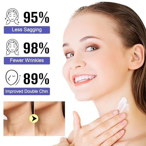 Neck Firming Cream - Anti Aging Neck Tightening Cream for Sagging Skin, 1.7 Fl Oz with 4% Cupuacu Butter, Hyaluronic Acid & Caffeine - Lifts Wrinkles & Fine Lines for Women & Men - görsel 10