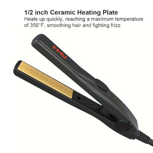 MHD PROFESSIONAL Mini Hair Straightener Flat Iron - 0.5-Inch Ceramic Tourmaline Plates for Short Hair, Compact & Lightweight - görsel 6
