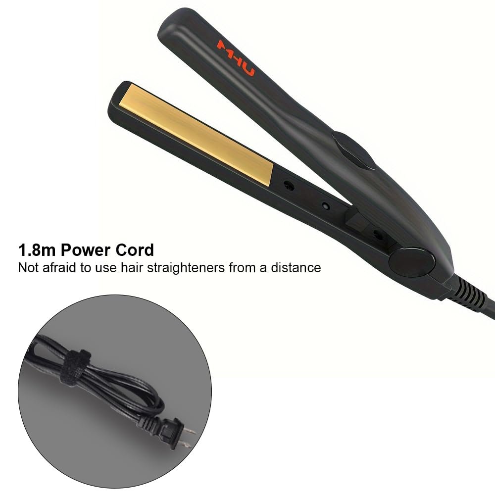 MHD PROFESSIONAL Mini Hair Straightener Flat Iron - 0.5-Inch Ceramic Tourmaline Plates for Short Hair, Compact & Lightweight - görsel 9