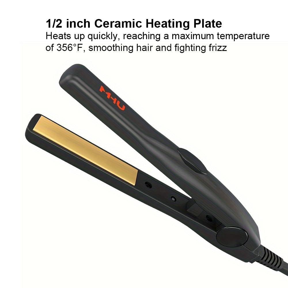 MHD PROFESSIONAL Mini Hair Straightener Flat Iron - 0.5-Inch Ceramic Tourmaline Plates for Short Hair, Compact & Lightweight - görsel 5