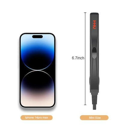 MHD PROFESSIONAL Mini Hair Straightener Flat Iron - 0.5-Inch Ceramic Tourmaline Plates for Short Hair, Compact & Lightweight