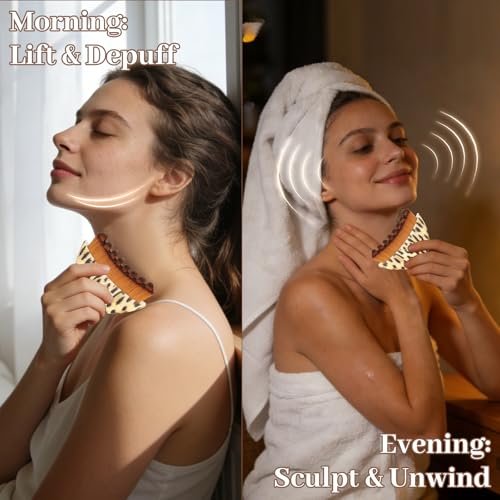 Lymphatic Contour Face Brush - Anti-Puffiness Gua Sha Tool for Sculpting, Lift & Tighten - Soft Nylon Bristles, Ergonomic Hypoallergenic Design for All Skin Types Avelisse