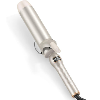 Professional Curling Iron 2 Inch – Large Barrel Curling Wand for Long Hair with MCH Heating, 12 Temperature Settings, Dual Voltage, Gold Avelisse