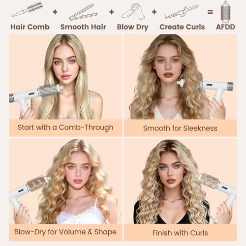 AFDD Round Brush Attachment for Shark SpeedStyle – Volumizing Curls & Smoothing for All Hair Types Avelisse