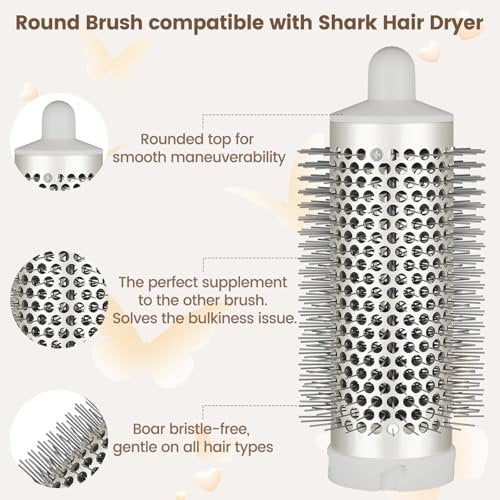 AFDD Round Brush Attachment for Shark SpeedStyle – Volumizing Curls & Smoothing for All Hair Types Avelisse