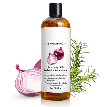 Onion Shampoo for Men with Rosemary Oil, Red Onion & Cinnamon Extract – Strengthen Hair Roots & Prevent Hair Loss (200ml)