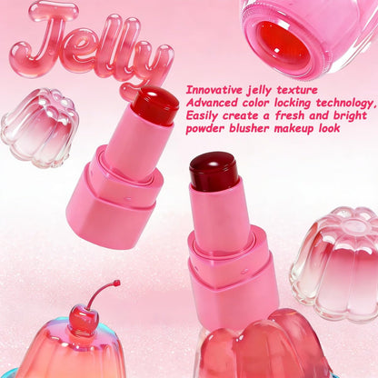 KALYFADIO 2-Pack Jelly Blush Stick for Cheeks & Lips – Cooling Water Jelly Tint, Moisturizing, Buildable, Long-Lasting Lip Stain + Blush (01+03)