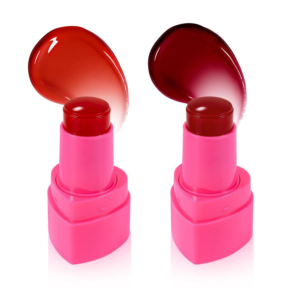KALYFADIO 2-Pack Jelly Blush Stick for Cheeks & Lips – Cooling Water Jelly Tint, Moisturizing, Buildable, Long-Lasting Lip Stain + Blush (01+03) - görsel 1
