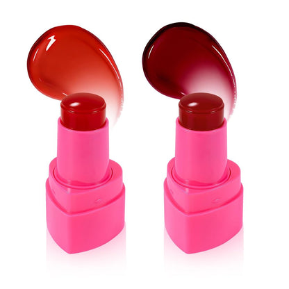 KALYFADIO 2-Pack Jelly Blush Stick for Cheeks & Lips – Cooling Water Jelly Tint, Moisturizing, Buildable, Long-Lasting Lip Stain + Blush (01+03)