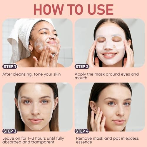 TEAWOO Bio-Collagen Facial Mask - 8 Pack Hydrogel Face Mask for Hydrating, Soothing & Glass Skin - Korean Skincare Overnight Mask - görsel 10