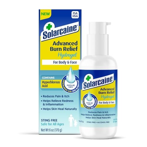 Solarcaine Advanced Cooling Hydrogel with Hypochlorous Acid – 6 oz After-Sun & Burn Gel, Soothes Discomfort, Itch & Redness, Sting-Free & Alcohol-Free for Face & Body - görsel 2