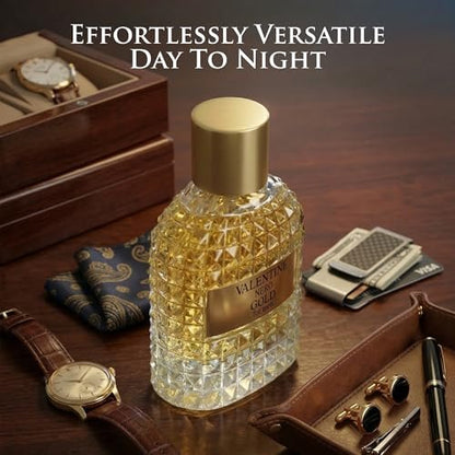 URBAN COLLECTION Valentine Nero Gold Cologne for Men - Warm Spicy Woody Fragrance, 3.4 oz Avelisse