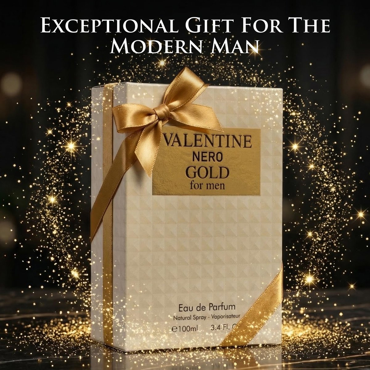URBAN COLLECTION Valentine Nero Gold Cologne for Men - Warm Spicy Woody Fragrance, 3.4 oz Avelisse