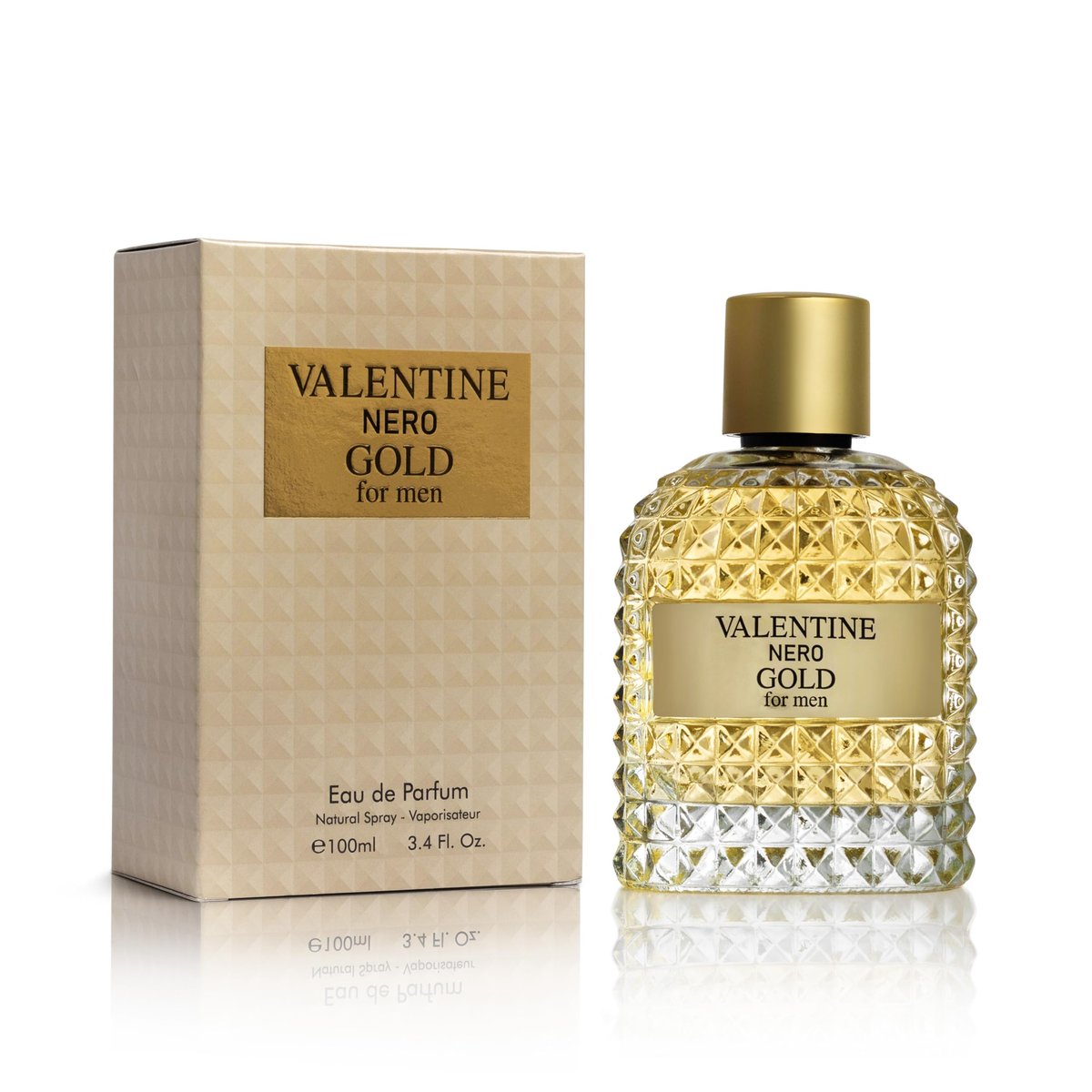 URBAN COLLECTION Valentine Nero Gold Cologne for Men - Warm Spicy Woody Fragrance, 3.4 oz Avelisse