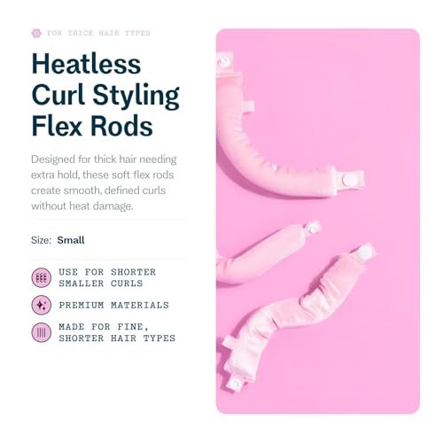 Gimme Beauty Chill Curl Heatless Flex Rods – Gentle & Bendable Hair Rods for Overnight Curls – Bouncy Waves with Frizz-Free Finish – Snap Closure for Secure Hold – Fine Hair, 6 Count Avelisse