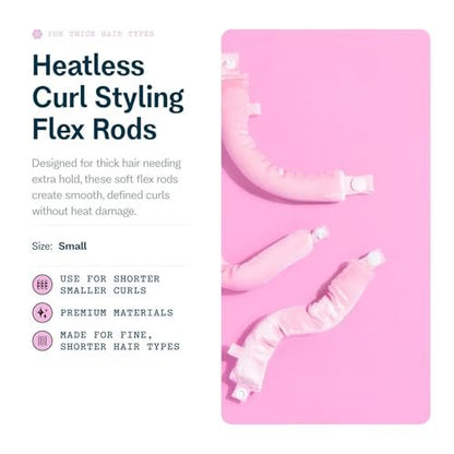 Gimme Beauty Chill Curl Heatless Flex Rods – Gentle & Bendable Hair Rods for Overnight Curls – Bouncy Waves with Frizz-Free Finish – Snap Closure for Secure Hold – Fine Hair, 6 Count Avelisse