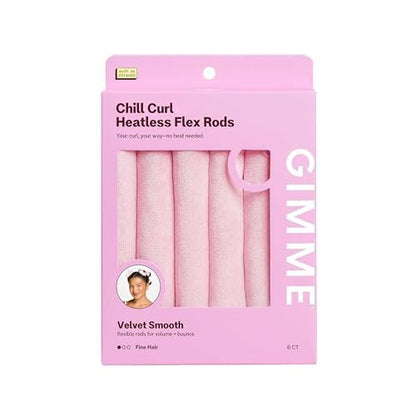 Gimme Beauty Chill Curl Heatless Flex Rods – Gentle & Bendable Hair Rods for Overnight Curls – Bouncy Waves with Frizz-Free Finish – Snap Closure for Secure Hold – Fine Hair, 6 Count Avelisse