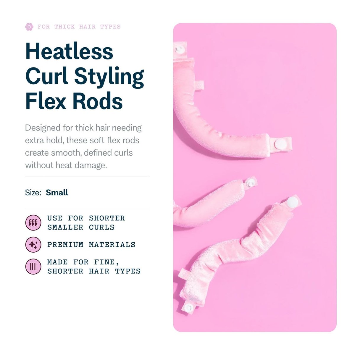 Gimme Beauty Chill Curl Heatless Flex Rods – Gentle & Bendable Hair Rods for Overnight Curls – Bouncy Waves with Frizz-Free Finish – Snap Closure for Secure Hold – Fine Hair, 6 Count Avelisse