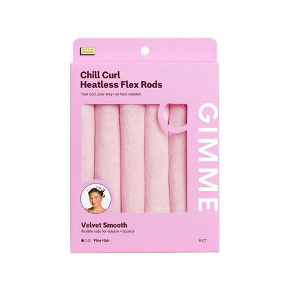 Gimme Beauty Chill Curl Heatless Flex Rods – Gentle & Bendable Hair Rods for Overnight Curls – Bouncy Waves with Frizz-Free Finish – Snap Closure for Secure Hold – Fine Hair, 6 Count Avelisse