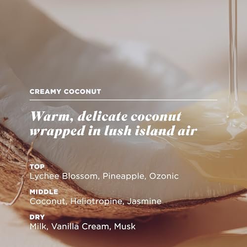 Caress Creamy Coconut Moisturizing Body Wash with Pump, Serum-Infused with Peptides & Collagen, Fruity Tropical Long Lasting Fragrance, Dermatologist Tested, 20 fl oz (Pack of 4) Avelisse