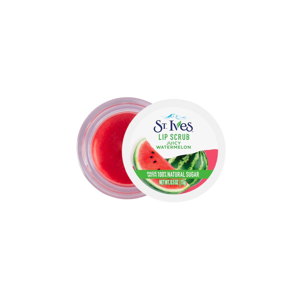St. Ives Watermelon Lip Scrub – Natural Sugar Exfoliator for Smooth, Soft Lips (0.5 oz) - görsel 1